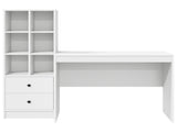 Desk with Drawer 2 pcs White 3337369