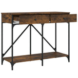 Console Table Smoked Oak 100x39x78.5 cm Engineered Wood 835486