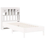 Headboard with Storage White 75 cm Solid Wood Pine 855527