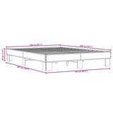 Bed Frame without Mattress Smoked Oak 150x200 cm King Size 3280234