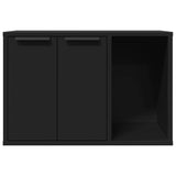 Cat Litter Box Enclosure Black 60x40x40 cm Engineered Wood 857725