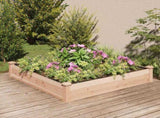 Garden Raised Bed with Liner 120x120x25 cm Solid Wood Fir 364292
