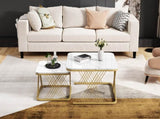 Nest of 2,Square Coffee Table Set,Nesting Sofa Table,Multi-functional End Side Table,Nesting WF531486WAA