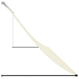 Retractable Awning Cream 350x150 cm Fabric and Steel 368762