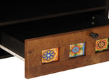 TV Cabinet with Drawer Walnut 80 x 33 x 46 cm Solid Mango Wood 4018241