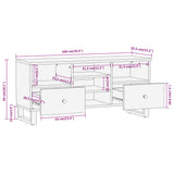 TV Cabinet Brown and Black 100x33.5x46 cm Solid Wood Mango 356801