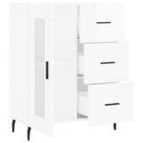 Sideboard High Gloss White 69.5x34x90 cm Engineered Wood 828062