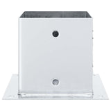 Post Bases Square 4 pcs Silver 141x141 mm Galvanised Steel 42000016