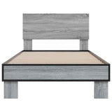 Bed Frame with Headboard Grey Sonoma 80 x 200 cm 8009086