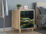 Bedside Cabinet WIJHE 2 pcs Sonoma Oak 36 x 33 x 60 cm 8007280