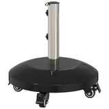Granite Parasol Base with Wheels for 40-50 mm Pole 29 kg Black 42034377