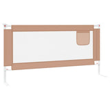 Toddler Safety Bed Rail Taupe 180x25 cm Fabric 10222
