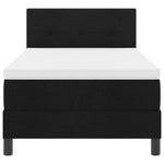 ZNTS Bed Frame with Mattress Black and White Fabric 90 x 200 cm 3342179