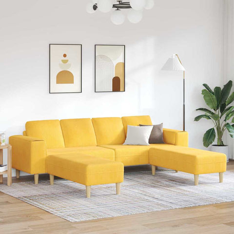 Fabric Sofa Light Yellow Corduroy fabric 3335137