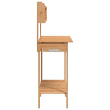 Potting Table with Sink Brown 147.5x44x139.5 cm Solid Wood Fir 156347