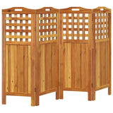 4-Panel Room Divider 162x2x115 cm Solid Wood Acacia 318548