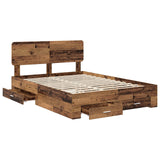 Bed Frame with Headboard Old Wood 140 x 190 cm Engineered Wood 3412380