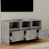 TV Cabinet Concrete Grey 102x37.5x52.5 cm Engineered Wood 809804