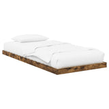 Floor Bed Frame Smoked Oak 80 x 200 cm Engineered Wood 893536