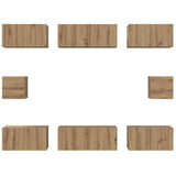TV Cabinet Set 8 pcs Artisan Oak Engineered Wood 3393167