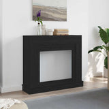 Fireplace Surround Black Oak 100x30x87.5 cm Engineered Wood 865981