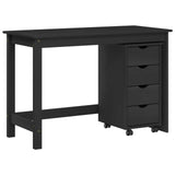 Desk Cabinet Set 2 pcs Grey Solid Pine Wood 3438772