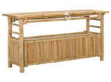Console Table with Shelf Natural 110 x 35 x 75 cm Bamboo 42028060
