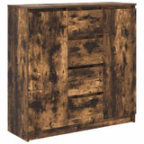 Sideboard with Drawers Smoked Oak 100.5x35x98.5 cm Engineered Wood 3328457
