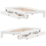 Bed Frame without Mattress White 90x190 cm Single Solid Wood Pine 3309021
