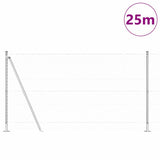 Welded Wire Fence with Concrete Base 25 x 1.2 m 3353805