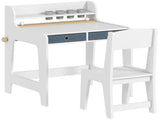 Art Table and Chair Set for children, Kids Art Desk and Chair Set with Storage Shelf and Drawers T3398P422174