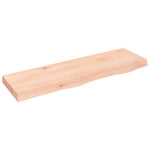 ZNTS Wall Shelf 100x30x cm Untreated Solid Wood Oak 363562