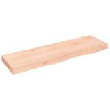 ZNTS Wall Shelf 100x30x cm Untreated Solid Wood Oak 363562