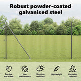 Ground Spike Fence Post 13 pcs Grey Powder-Coated Steel 42004263