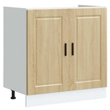 Sink Base Cabinet "Porto" Sonoma Oak 80x46x81.5 cm Engineered Wood 853930