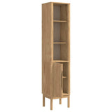 Bathroom Tall Cabinet FLORO Wax Brown 35 x 30 x 160 cm 42011239