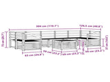 Outdoor Sofa Set 8 pcs White Solid Acacia Wood 3391569
