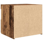 ZNTS Bedside Cabinet with LED Lights Old Wood 50x40x45 cm 862180
