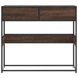Console Table Brown Oak 90x35x80 cm Engineered Wood 849178