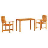 Garden Dining Set 3 pcs Brown Solid Acacia Wood 3375675