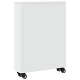 Narrow Storage Trolley White 48x13x68 cm Engineered Wood 855223