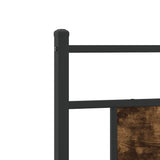 Bed Frame without Mattress Smoked Oak 100x200 cm Engineered Wood 4106885