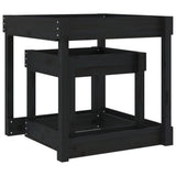 Sand Tables 2 pcs Black Solid Wood Pine 825055