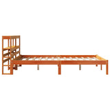 Bed Frame with Headboard without Mattress Wax Brown 140x200 cm 3305740