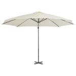 ZNTS Cantilever Garden Parasol with Aluminium Pole Sand 300 cm 44620