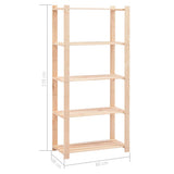 5-Tier Storage Racks 10 pcs 80x38x170 cm Solid Pinewood 250 kg 3051116