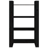 Book Cabinet/Room Divider Black 80x35x125 cm Solid Wood Pine 813908