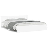 Bed Frame 2 pcs White 193 x 203 cm Engineered Wood 3402865