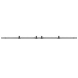 Sliding Door Hardware Kit 366 cm Steel Black 3295785