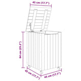 Laundry Basket with Wheels RANA White 45x45x64 cm Solid Wood Pine 4002334